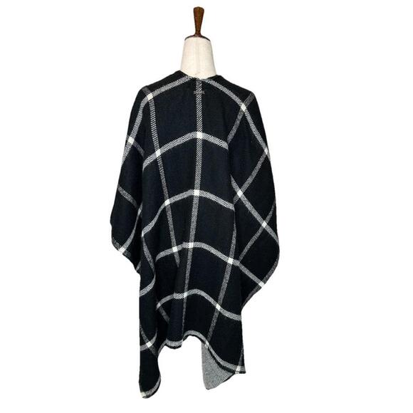 Lauren Ralph Lauren Herringbone Windowpane Reversible Kimono Wrap Soft Cozy OS - Picture 4 of 8